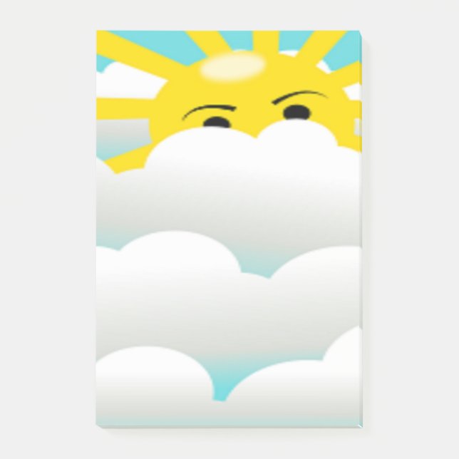 HIDING SUN POST-IT KLEBEZETTEL (Vorderseite)