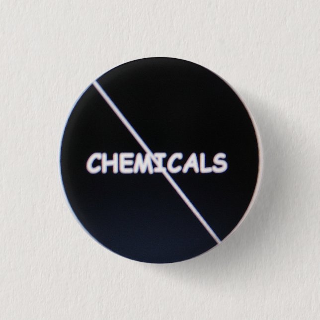 Hieb durch Chemikalien Button (Vorderseite)