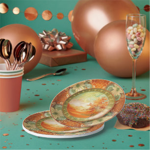 HiEnd Accents Western Melamine Paper Plate Set Pappteller
