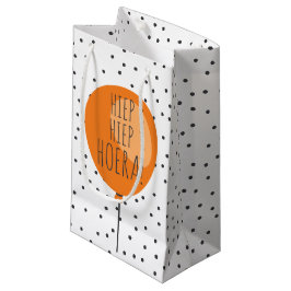 Hiep Hiep Hoera Orange Balloon Dutch Birthday Kleine Geschenktüte