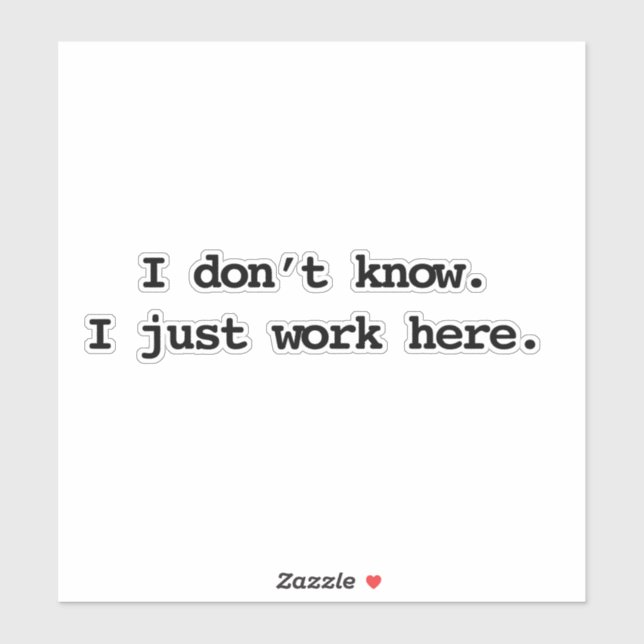 hier arbeiten aufkleber (Blatt)