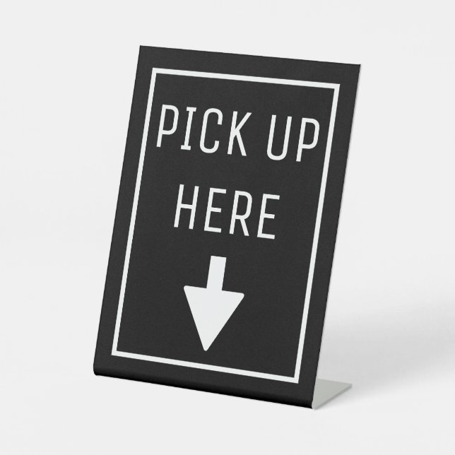 HIER AUFHEBEN SOCKELSCHILD (Vorderseite)