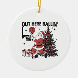 Hier Basketball Sport Weihnachten Weihnachten Keramik Ornament