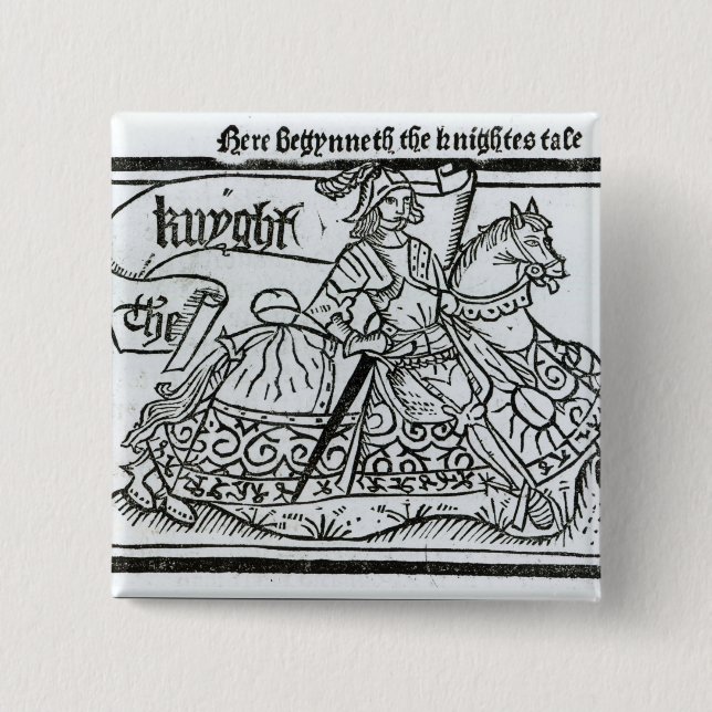 "Hier Begynneth das Knightes Tale Button (Vorderseite)