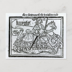 "Hier Begynneth die Geschichte der Knightes" Postkarte