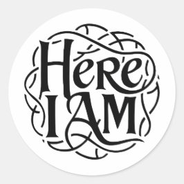 Hier bin ich Aufkleber Set