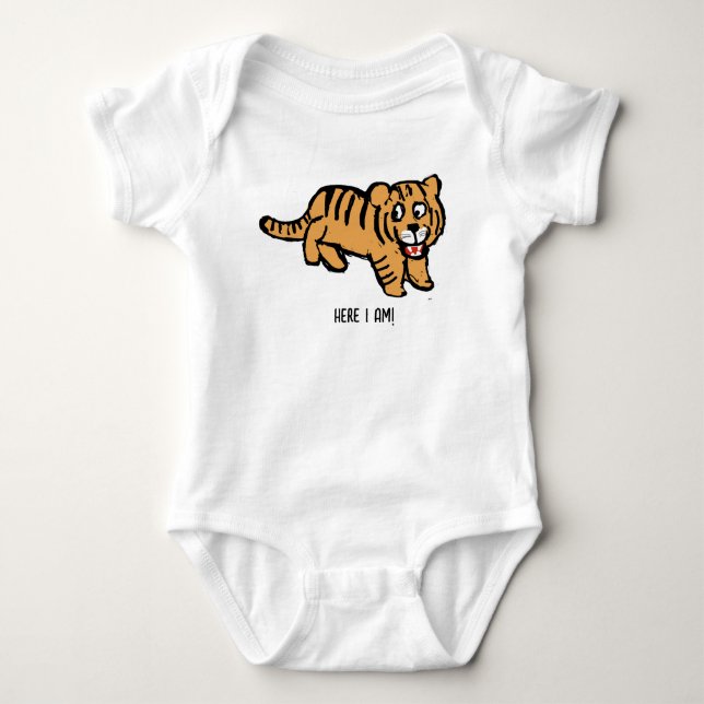 Hier bin ich baby strampler (Vorderseite)
