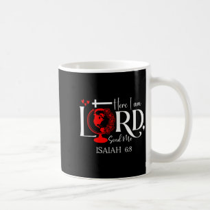 Hier bin ich Herr, sende mich Jesaja 6 8 Bibelvers Kaffeetasse