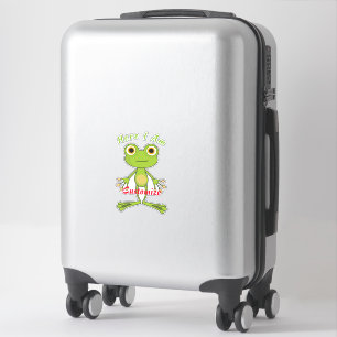 Hier bin ich niedlich Frosch Thunder_Cove Aufkleber