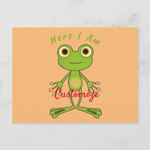 Hier bin ich niedlich Frosch Thunder_Cove Postkarte
