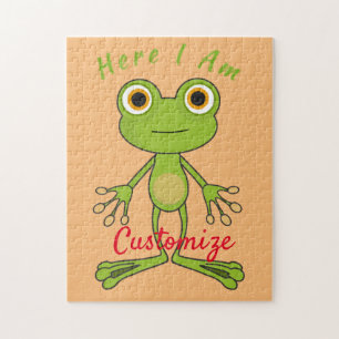 Hier bin ich niedlich Frosch Thunder_Cove Puzzle