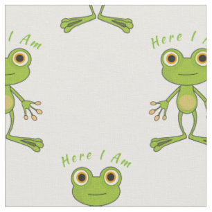 Hier bin ich niedlich Frosch Thunder_Cove Stoff