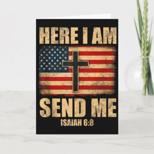 Hier bin ich, sende mich Jesaja 6_8 Amerikanische Karte