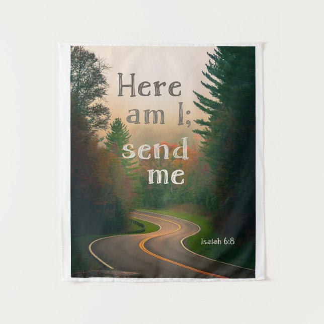 Hier bin ich - Tapestry Wandteppich (Vorderseite)