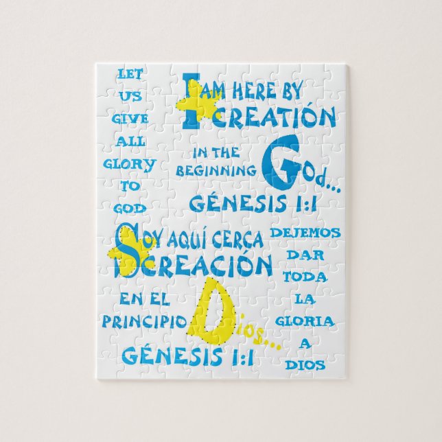 Hier by Creation© - Esp & Eng Jigsaw Puzzle (Vertikal)