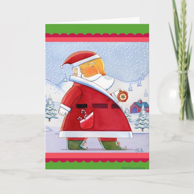 Hier Comes Sankt Feiertagskarte (Vorderseite)