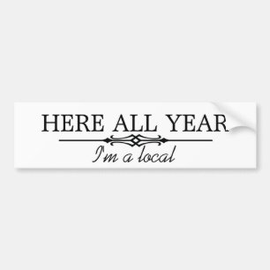 Hier das ganze Jahr Autoaufkleber