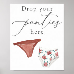 Hier deine Unterwäsche ablegen Schild für Lingerie