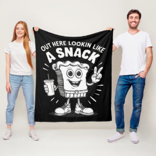 Hier draußen aussehend wie ein Snack Weihnachtsbau Fleecedecke