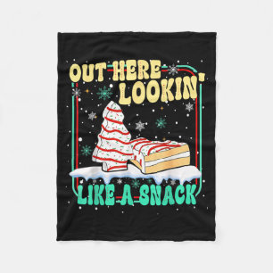 Hier draußen aussehend wie ein Snack Weihnachtskuc Fleecedecke