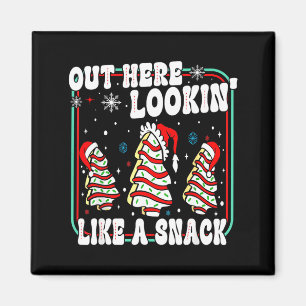 Hier draußen aussehend wie ein Snack Weihnachtskuc Magnet