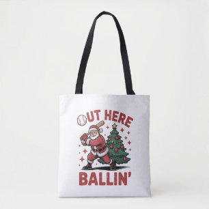 Hier draußen ballert Santa Baseball Weihnachten