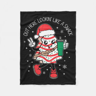 Hier draußen sehe ich aus wie ein Snack-Weihnachts Fleecedecke