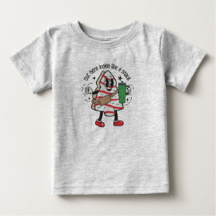Hier draußen sehe ich aus wie ein Weihnachtsbaumku Baby T-shirt