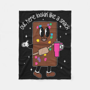 Hier draußen sehe ich wie ein Snack Boujee Chocola Fleecedecke