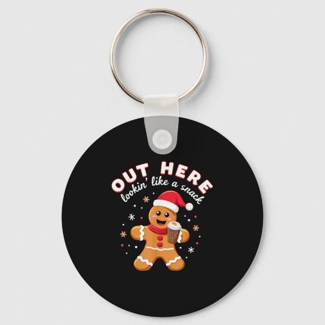 Hier draußen sieht es aus wie ein Imbiss Weihnacht Schlüsselanhänger (Vorderseite)