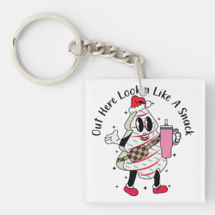 Hier draußen sieht man wie ein Snack aus - ein Wei Schlüsselanhänger