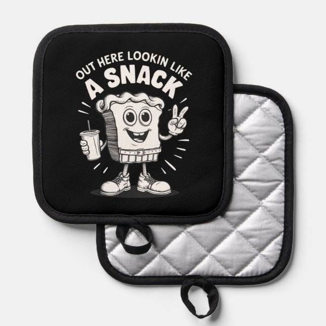 Hier draußen sieht man wie ein Snack Weihnachtsbau Topflappen (Vorderseite/Rückseite)