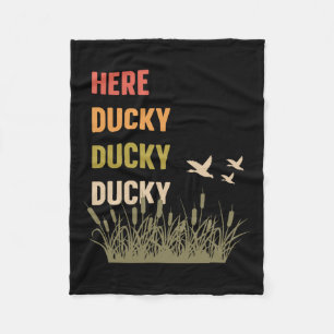 Hier Ducky Ducky Ducky Funny Duck Ruf Duck Hu Fleecedecke
