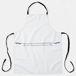 Hier ein inspirierendes Zitat einfügen - Lila Schürze