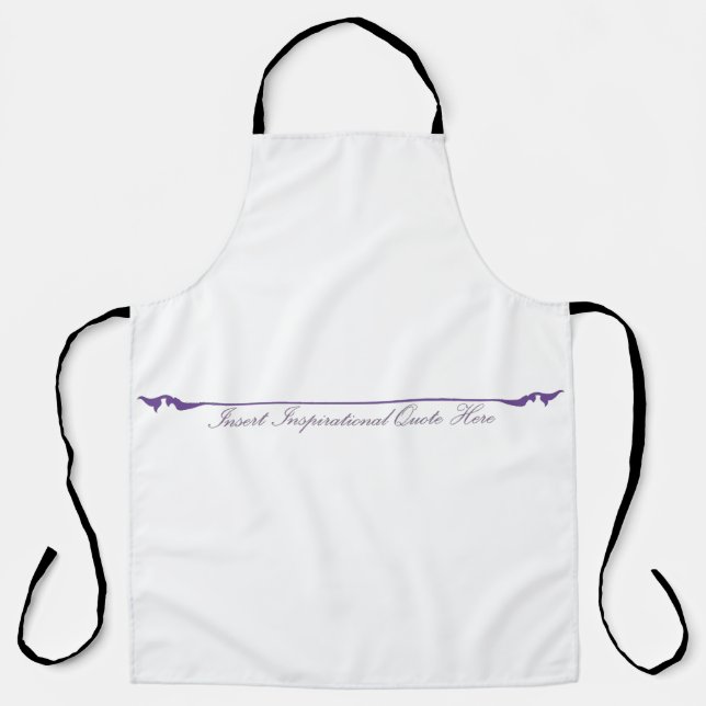 Hier ein inspirierendes Zitat einfügen - Lila Schürze (Vorderseite)