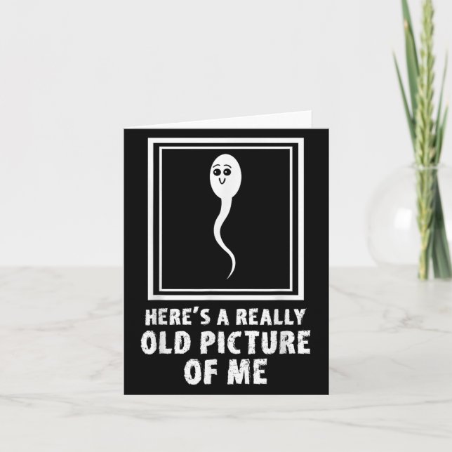 Hier ein wirklich altes Bild von mir Funny Sperm M Karte (Vorderseite)