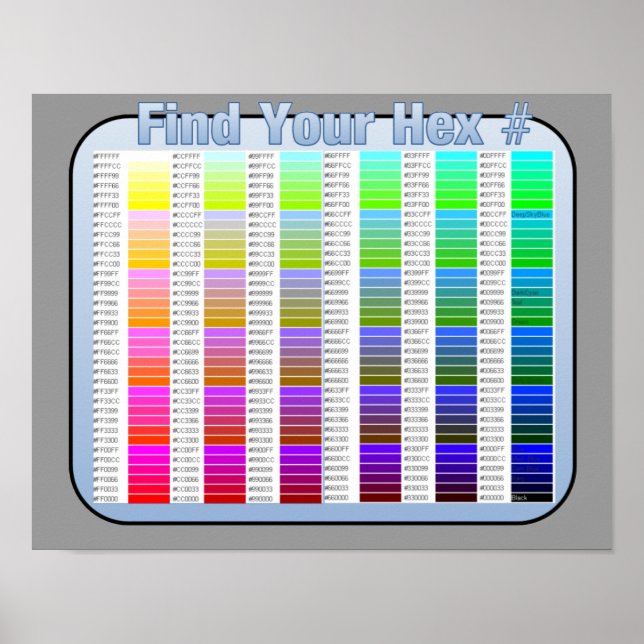 Hier finden Sie das Hex Number Poster (Vorne)