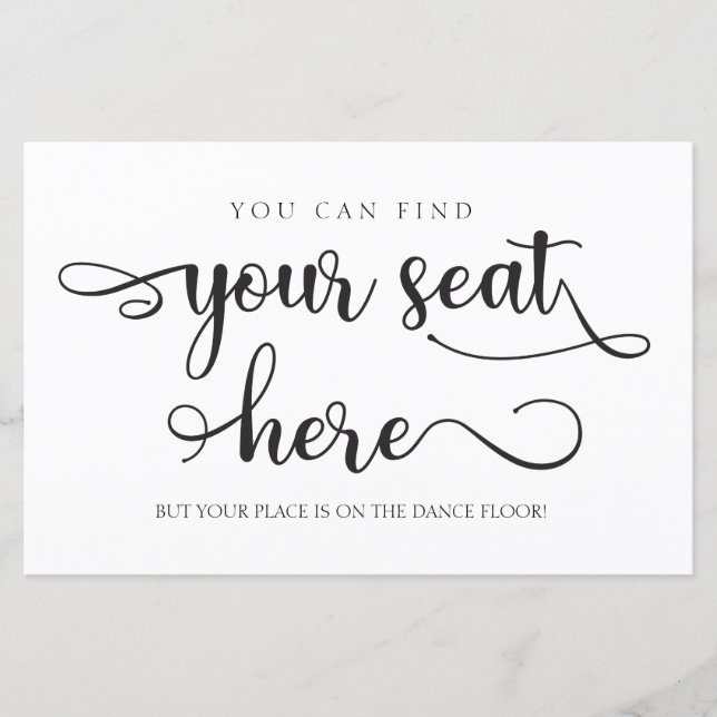 Hier finden Sie Ihr Sitzplatz (Vorderseite)