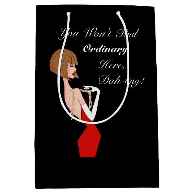 "Hier findest du keine gewöhnliche Idee!" DIVA-Ges Mittlere Geschenktüte (Vorderseite)