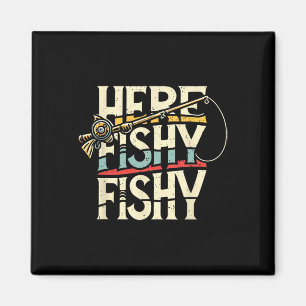 Hier Fische lustige Fische Fischen Magnet