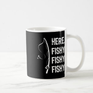 Hier Fischig Fischig T-Shirt Lustige Angel-Shirts Kaffeetasse