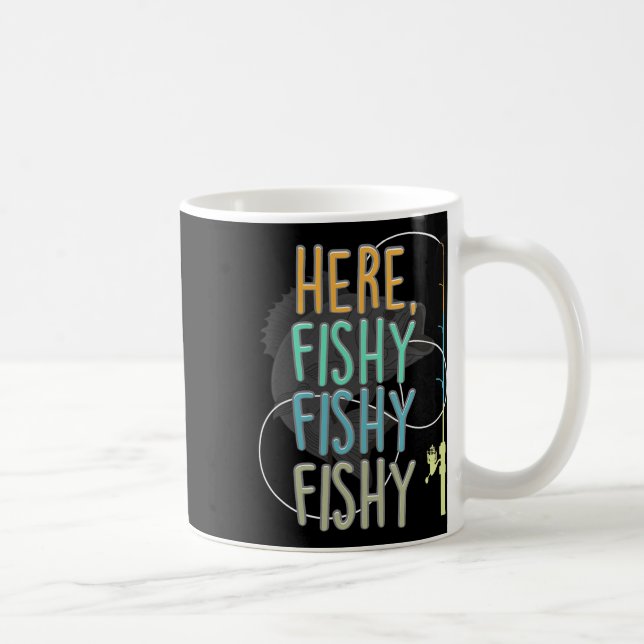 Hier fischt Fischer Rod Fish Sayi Kaffeetasse (Rechts)