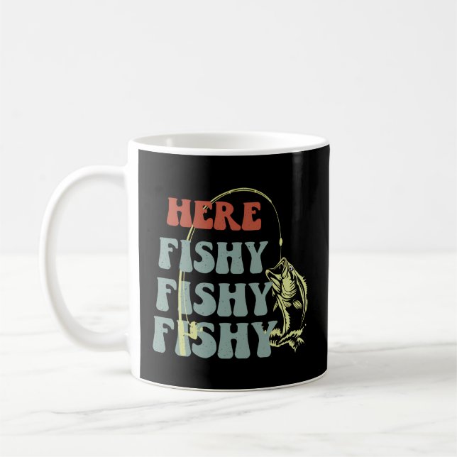 Hier Fiskus-Shirt-Bassfisch Kaffeetasse (Links)