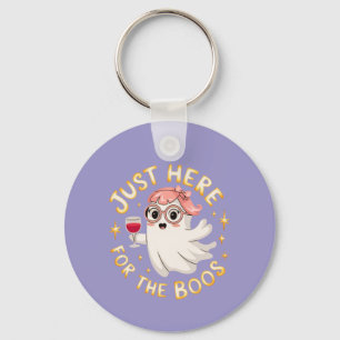 Hier für Boos - Funny Halloween Ghost Schlüsselanhänger