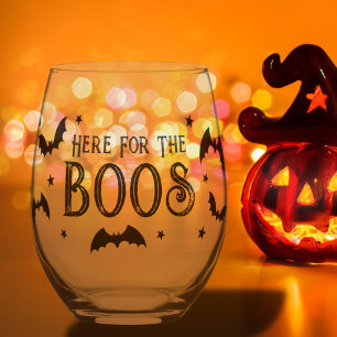 Hier für Boos Halloween-Fledermäuse Weinglas Ohne Stiel