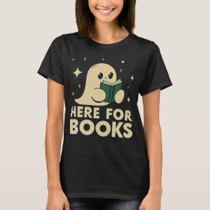 Hier für Bücher Niedlich Ghost Librarian T-Shirt