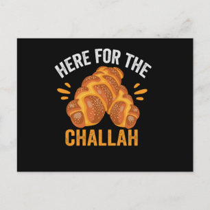 Hier für Challah Funny Jewish Hanukkah Brot Postkarte