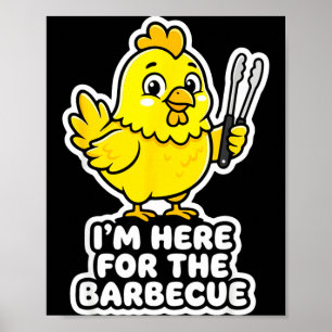 Hier für das Barbecue-Hühnchen lustiger Lebensmitt Poster