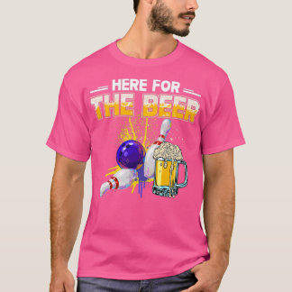 Hier für das Bier Bowling Hobby trinken T T-Shirt