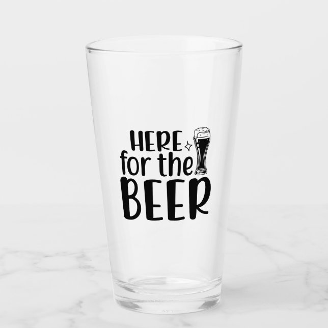Hier für das Bier! Glas (Vorderseite)
